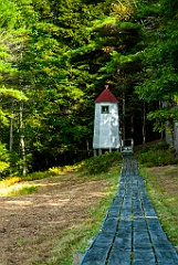 Walkway to Doubling Point Range Light Rear Tower in Maine